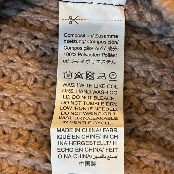 NWT Cozy Knit Drawstring Hoodie Sweater Dress Dusty Pink - Picture 8 of 12